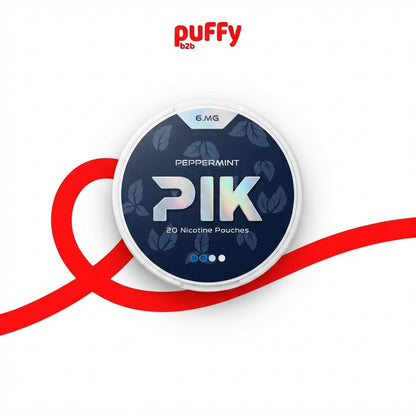 علبة أكياس نيكوتين بيك نكهة سبيرمينت 6 ملجم - PIK Spearmint Nicotine Pouches 6mg